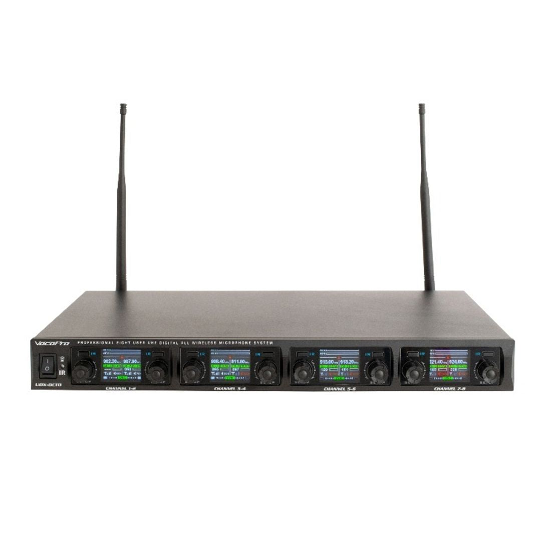 VOCOPRO | UDX-OCTO  Professional Eight-User Digital PLL Wireless Microphone Receiver with ''Mic-on-chip'' Technology